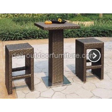 PE Wicker-günstige Outdoor-Möbel-Bar-Sets